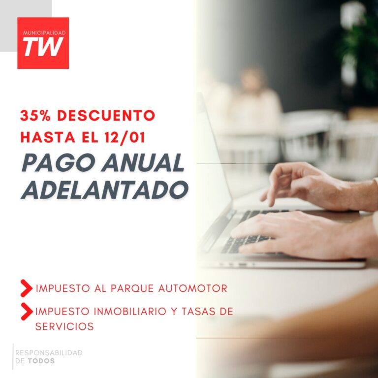 Con un 35% de descuento se lanzó el pago anual adelantado en Trelew