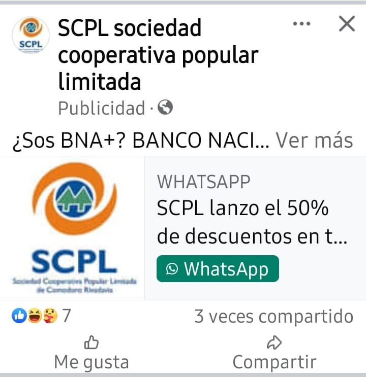 Comodoro: La SCPL alerta sobre anuncio falso y enlace sospechoso