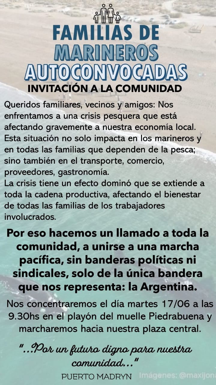Puerto Madryn vuelve a marchar por la pesca