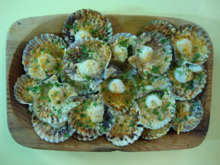Vieiras gratinadas: el sabor clásico de Península Valdés